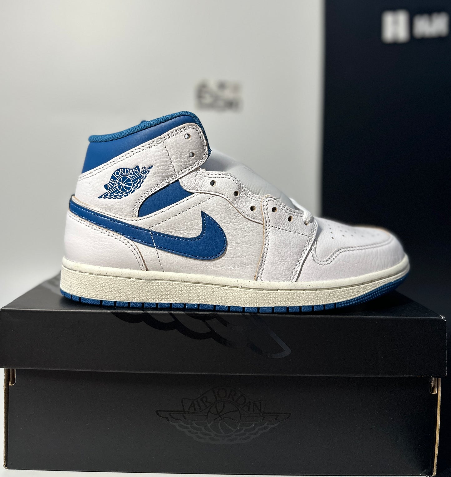 Nike Air Jordan 1 Mid SE “White Industrial Blue”