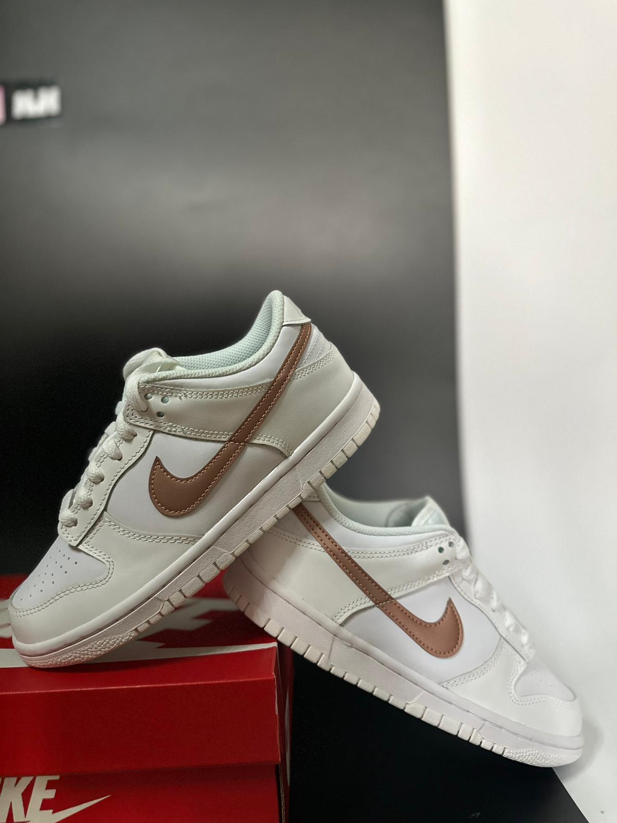 Nike Dunk Low "White Metallic Bronze"
