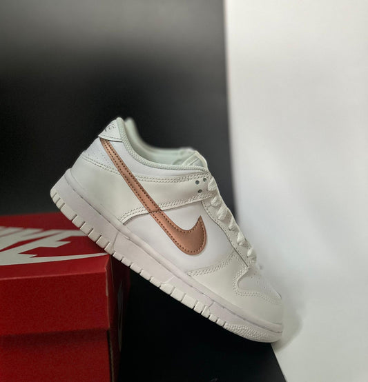 Nike Dunk Low "White Metallic Bronze"